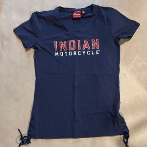 Indian Motorcycle Women's Navy Short Sleeve Tee